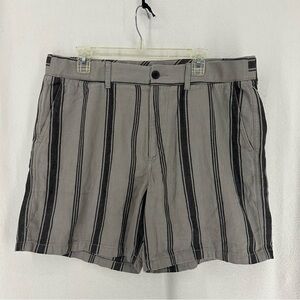 NWT Madewell Striped High Waist Shorts Womens Large Grey